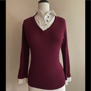 LIZ CLAIBORNE LONG SLEEVE PULL OVER W/TOP